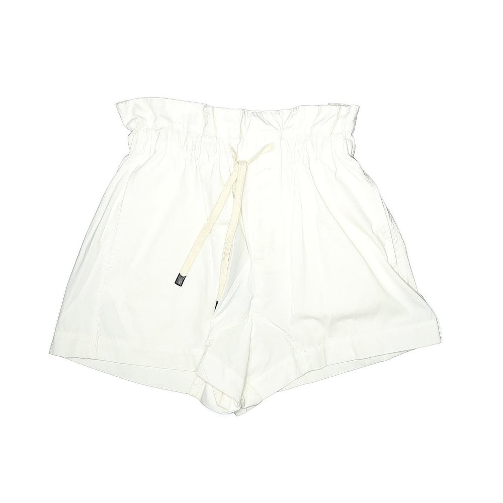 NWT Bassike White Canvas Paper Bag Relaxed Shorts Size 3 (Large) MSRP $260